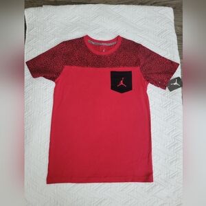 Jordan Red Tee Size Xl with Black Accent. New